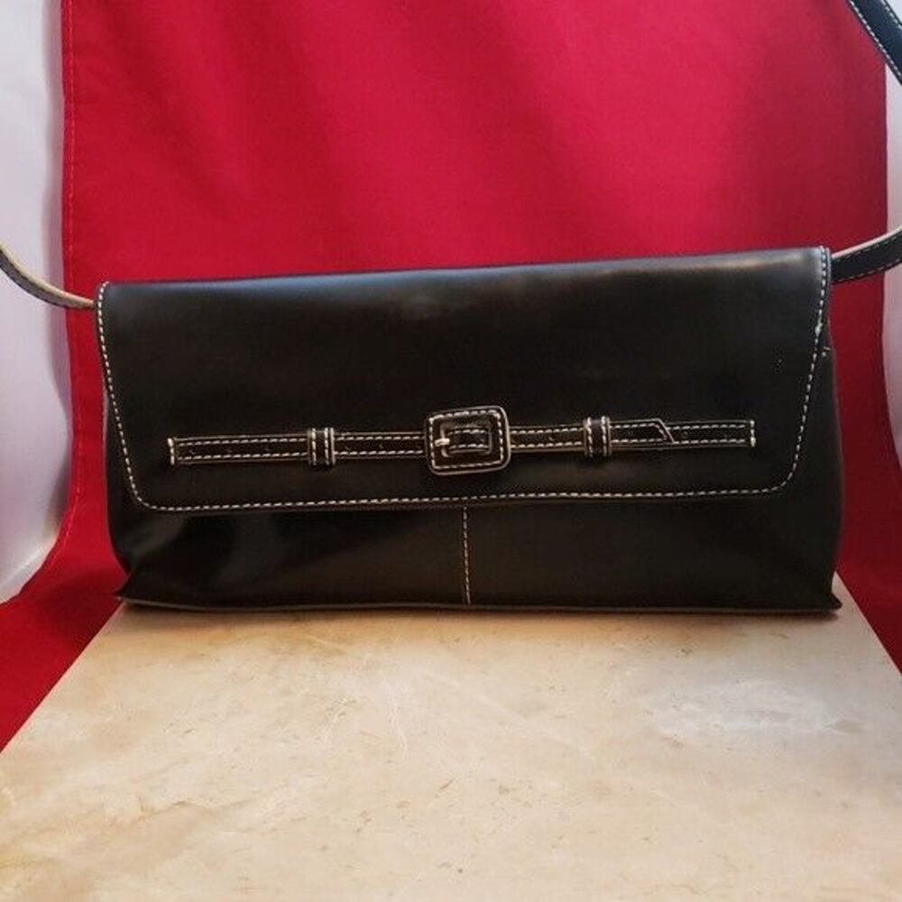 Nine West Black Shoulder Bag with Built In Cell Phone Holder